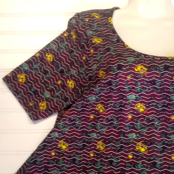 LLR Floral  & Striped Perfect T Tunic Top - Picture 4 of 12